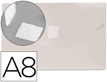 Liderpapel Carpeta liderpapel dossier broche polipropileno din a8 incolora con cierre de velcro