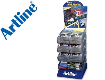 Artline Rotulador artline pizarra verde negra epw-4 expositor de 48 unidades colores surtidos