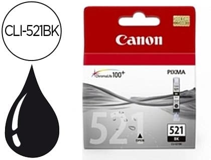 Canon Ink-jet canon cli-521bk negro pixma mp620/630/980 ip3600/4600