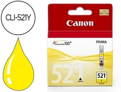 Canon Ink-jet canon cli-521y amarillo pixma mp620/630/980 ip3600/4600