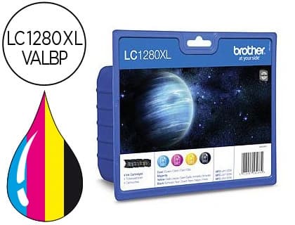 Brother Ink-jet brother lc-1280xl pack 4 colores - mfc-j6510dw mfc-j6710dw mfc-j6910dw