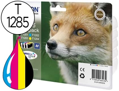 Epson Ink-jet epson s22 sx125/130/420w/425w office bx305 t1285 multipack 4 colores