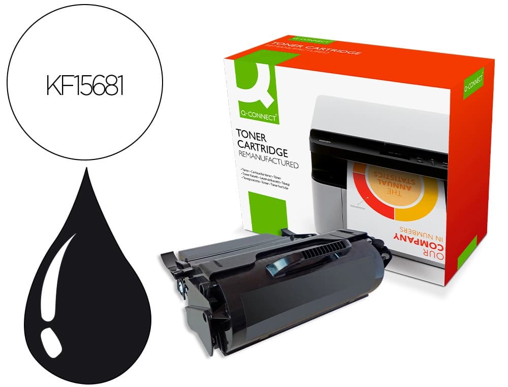 Q-connect Toner q-connect compatible lexmark t650 negro 25.000 pag