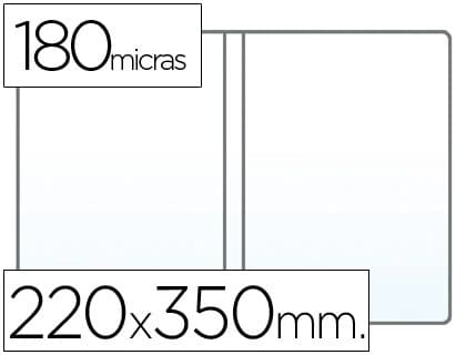 Saro Funda portadocumento cuarto doble 180 micras pvc transparente 220x350mm