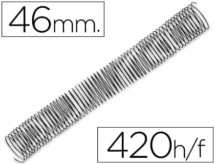 Q-connect Espiral metalico q-connect 64 5:1 46mm 1,2mm caja de 25 unidades