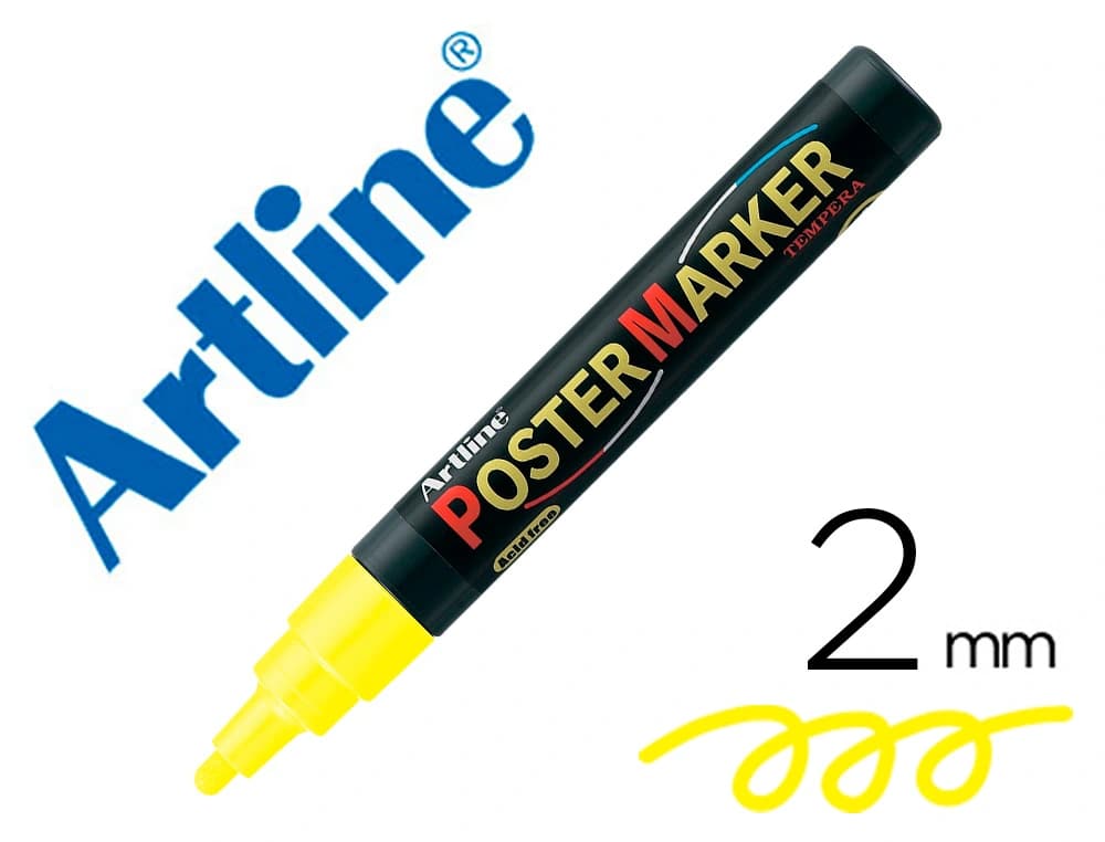 Artline Rotulador artline poster marker epp-4-ama flu punta redonda 2 mm color amarillo fluor