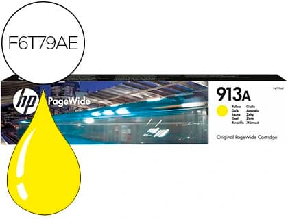 Hp Ink-jet hp jet 913a pagewide 352 / 377 / 452 / 477 / p55250 / p57750 amarillo 3000 paginas