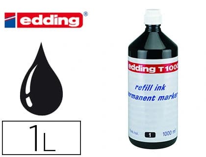Edding Tinta rotulador edding t-1000 negro bote 1 litro