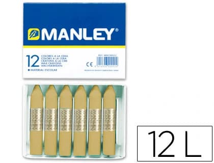 Manley Lapices cera manley unicolor tierra sombra natural n.67 caja de 12 unidades