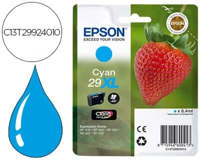 Epson Ink-jet epson home 29xl t2992 xp435/330/335/332/430/235/432 cian 450 pag