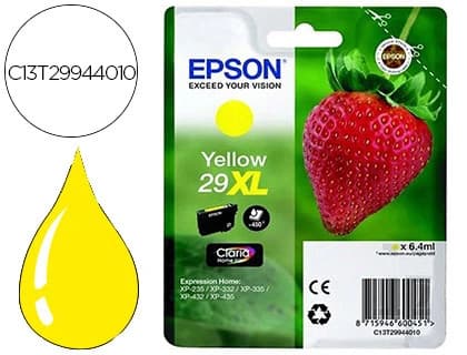 Epson Ink-jet epson home 29xl t2994 xp435/330/335/332/430/235/432 amarillo 450 pag