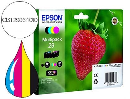 Epson Ink-jet epson home 29 t2986 xp435/330/235 multipack 4 colores negro/amarillo/cian/magenta