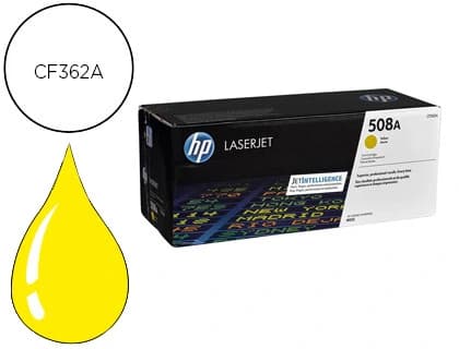 Hp Toner hp 508a laserjet enterprise m552/553/577 amarillo 5.000 pag