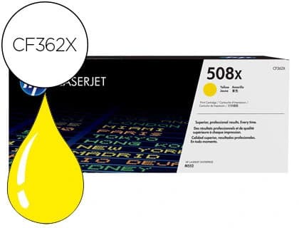 Hp Toner hp 508x laserjet m552 / 553 / 577 amarillo 9.500 pag