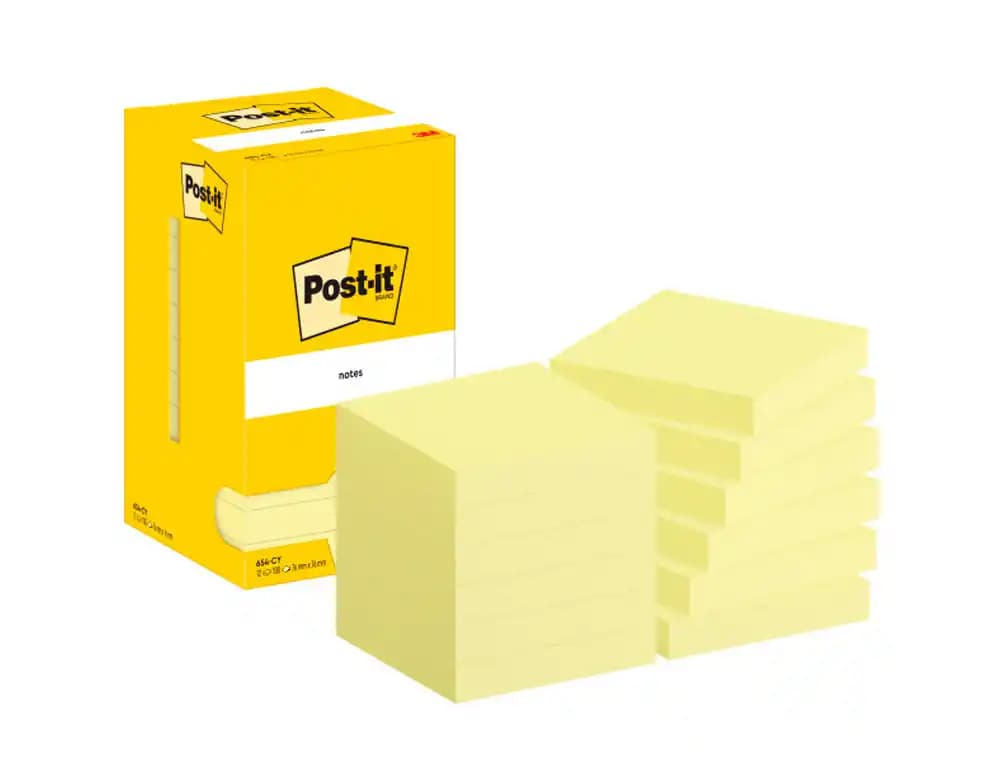 Post-it Bloc de notas adhesivas quita y pon post-it 76x76 mm con 100 hojas