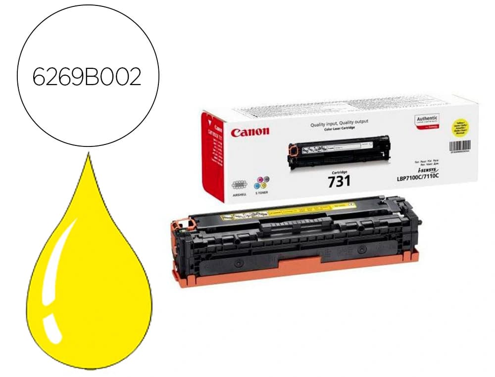 Canon Toner canon 731 lbp7100cn / lbp7100cw / mf623cn / mf628cw / mf8230cn/ mf8280cw amarillo 1500pag