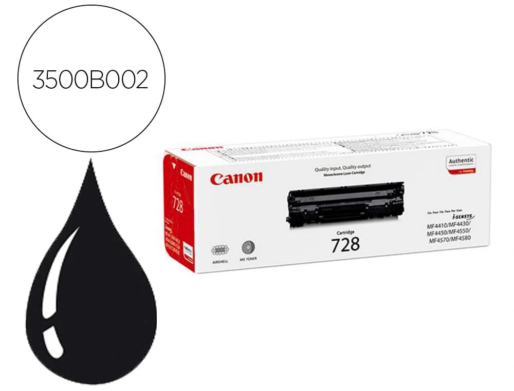 Canon Toner canon 728 i-sensys mf4410 / 4450d / 4580dn / l150 negro 2.100 pag