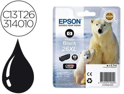 Epson Ink-jet epson 26xl xp-600 / 605 / 700 / 800 negro 700 pag