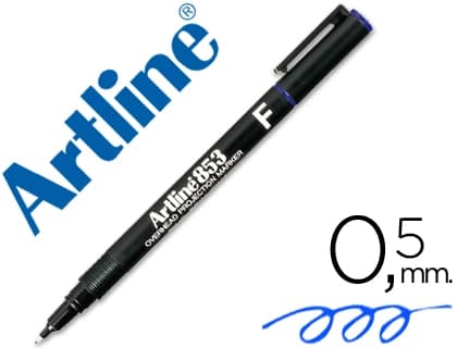 Rotulador artline retroproyeccion punta fibra permanente ek-853 -punta redonda 0.5 mm