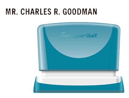 Sello x'stamper quix personalizable medidas 4x60 mm q-05