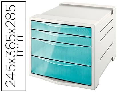 Fichero cajones de sobremesa esselte colour ice plastico 4 cajones