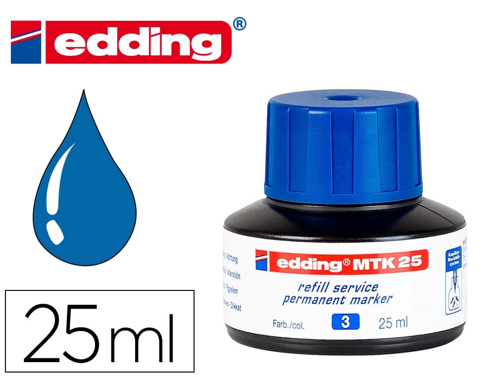 Tinta rotulador edding mtk25 con sistema capilar bote 25 ml