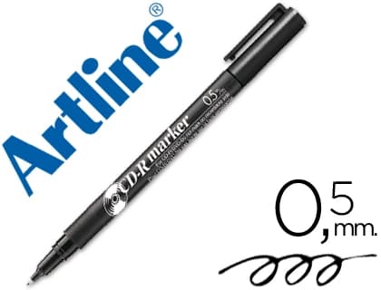 Rotulador artline para cd punta de fibra permanente ek-883 -punta redonda 0.5 mm