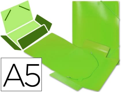 Carpeta liderpapel gomas tres solapas polipropileno din a5