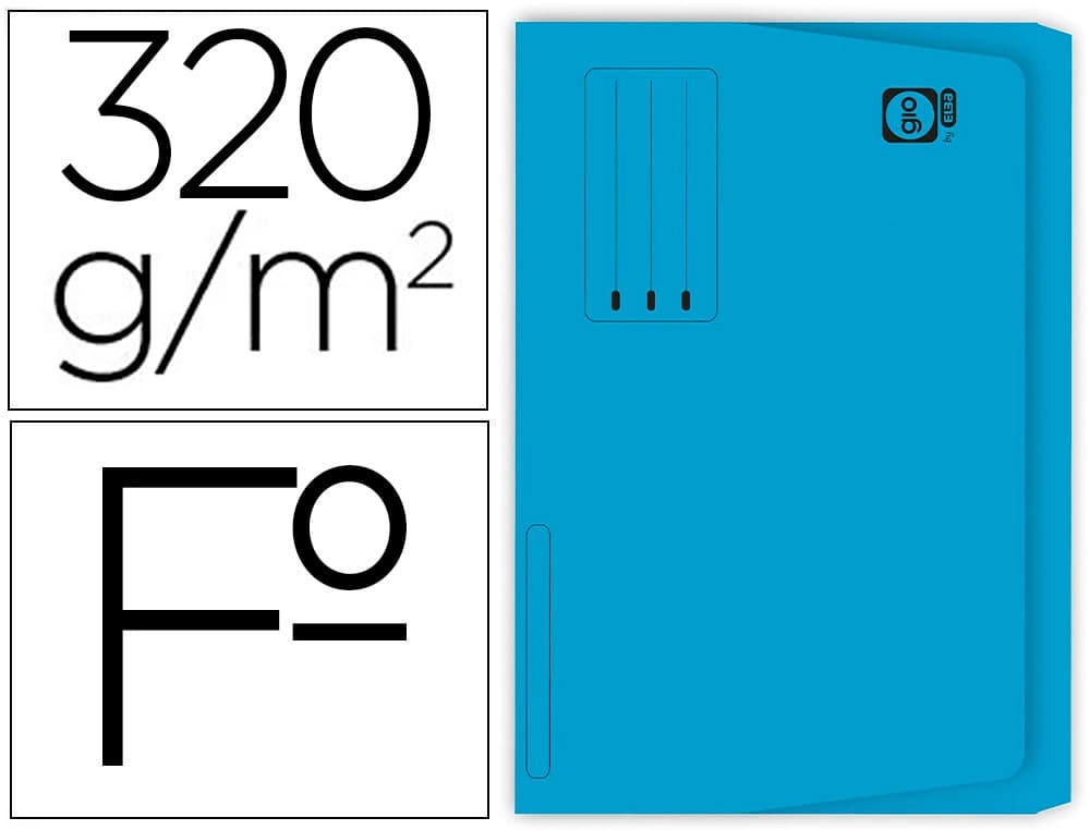 Subcarpeta cartulina gio folio pocket con bolsa y solapa 320g/m2