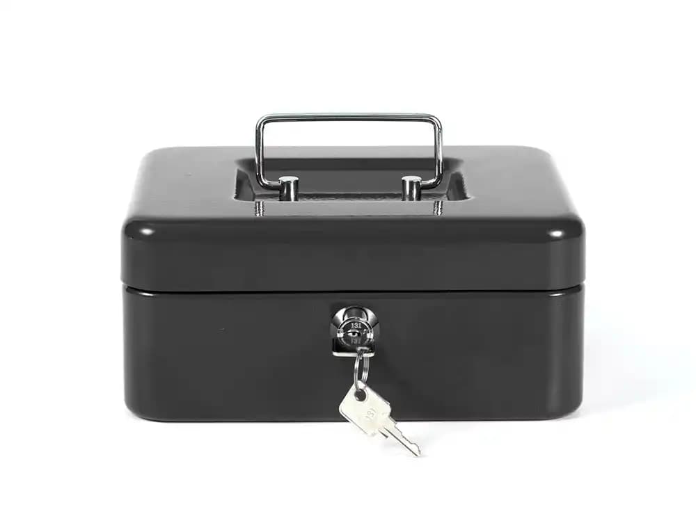Caja caudales q-connect 8\" 200x160x90 mm con portamonedas