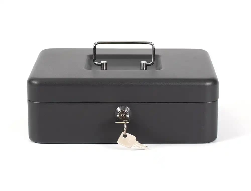 Caja caudales q-connect 10" 250x180x90 mm con portamonedas