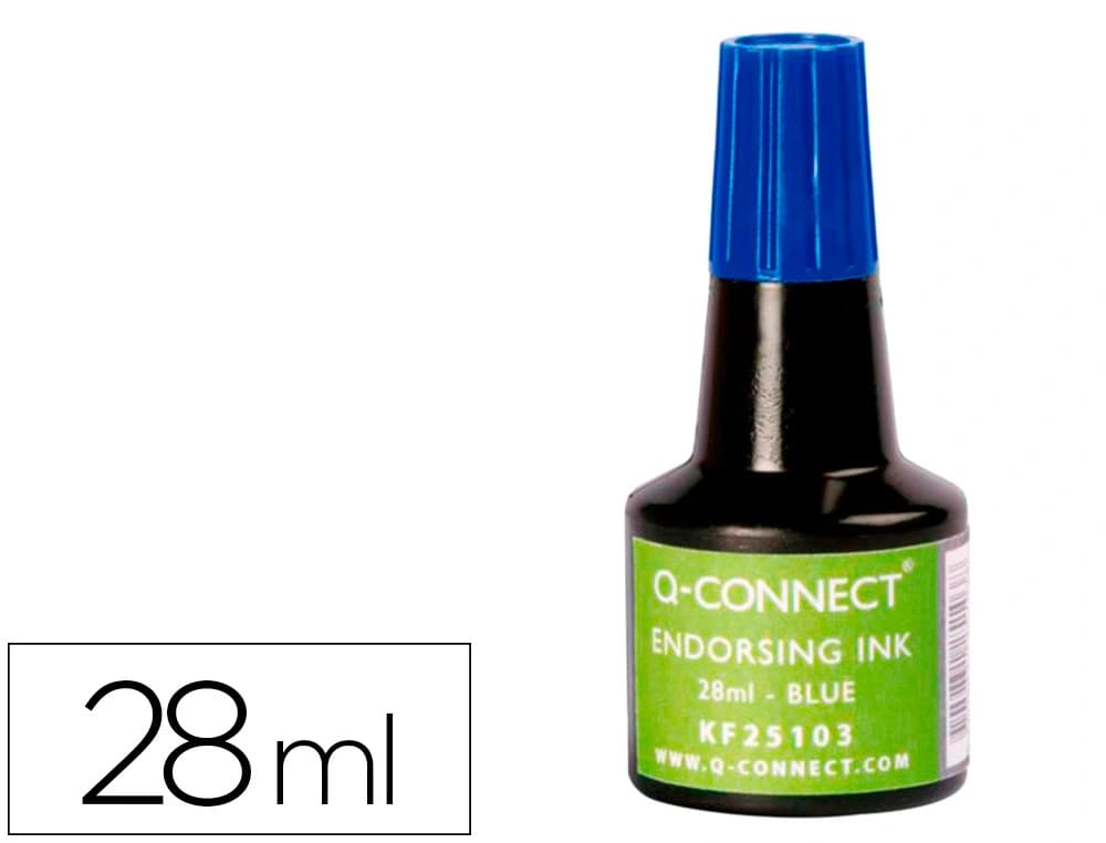Tinta tampon q-connect bote 28 ml
