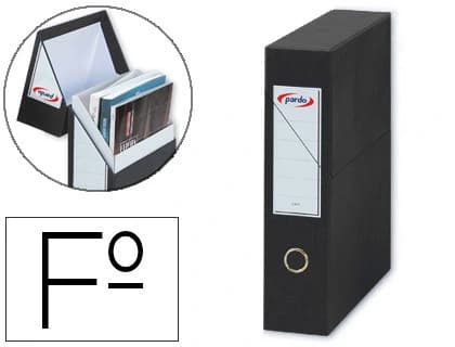 Pardo Archivador con tapa pardo carton forrado ollao lomo din a4 80 mm 335x250x80 mm