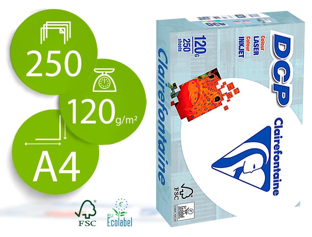 Papel fotocopiadora clairefontaine 120 gramos paquete de 250 hojas