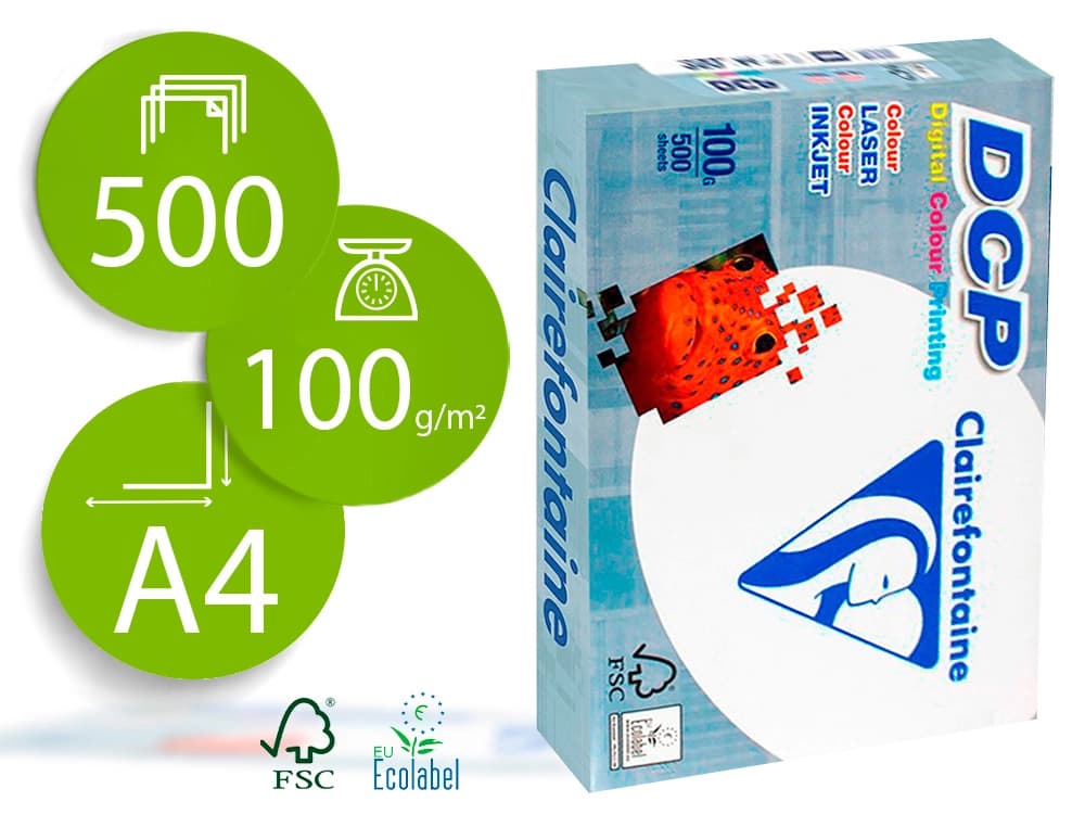 Papel fotocopiadora clairefontaine 100 gramos paquete de 500 hojas