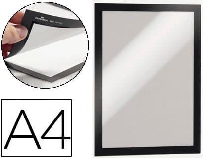 Marco porta anuncios durable duraframe adhesivo removible din a4 pack de 2 unidades