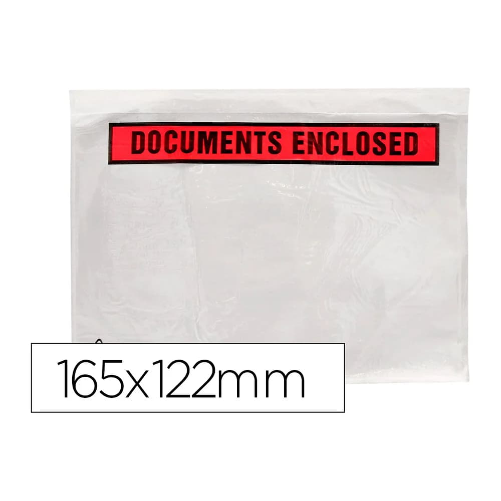 Q-connect Sobre autoadhesivo q-connect portadocumentos 165x122 mm sin ventana paquete de 100 unidades