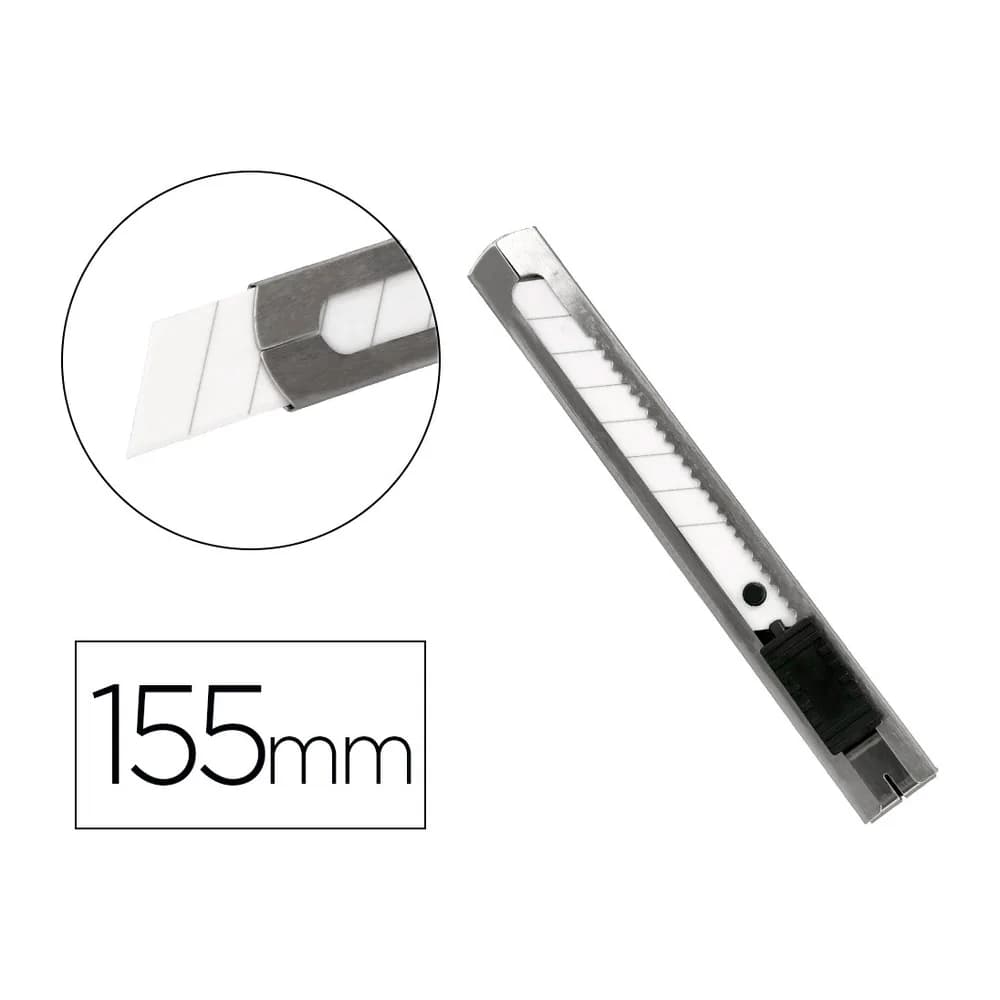 Q-connect Cuter q-connect metalico ancho cuchilla ceramica 18 mm xd- c78 con clip blister 1 unidad