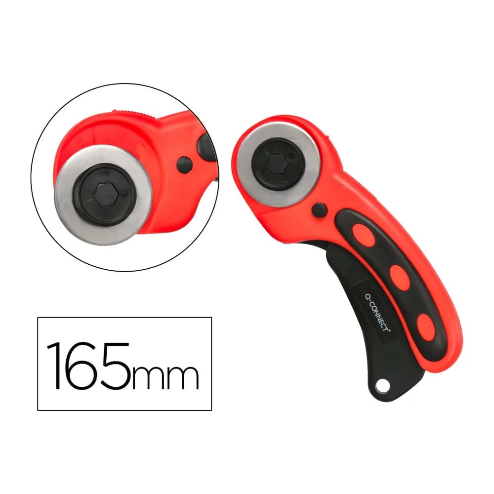 Q-connect Cuter q-connect rotatorio medidas 22x56x165 mm cuchilla circular 45 mm xd-38 blister 1 unidad