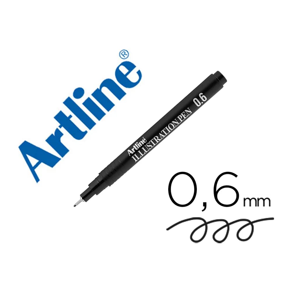 Artline Rotulador artline calibrado micrometrico negro illustration pen ek-286iln punta poliacetal 0,6mm