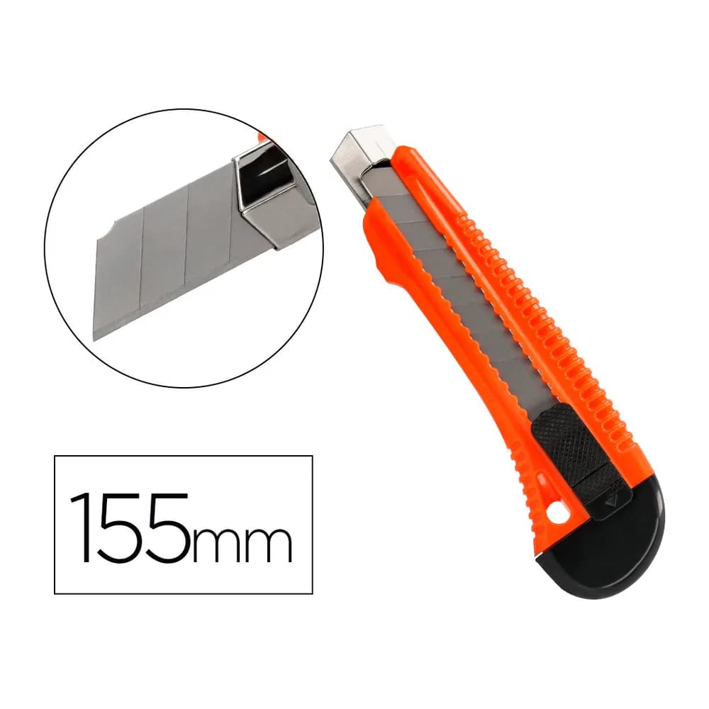 Q-connect Cuter q-connect plastico ancho retractil cuchilla 18 mm xd-38 blister 1 unidad