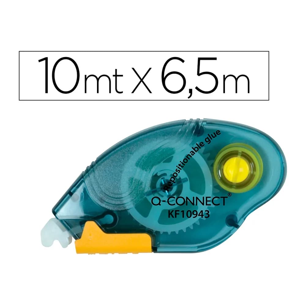 Q-connect Pegamento q-connect roller compact removible 6,5 mm de ancho x 10 mt unidad
