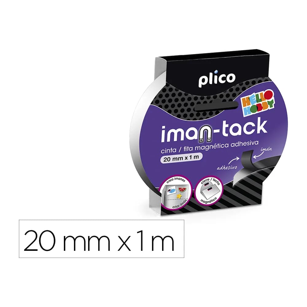 Plico Cinta adhesiva plico imantada 20mm x 1m