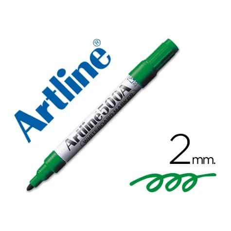 Artline Rotulador artline pizarra ek-500 verde punta redonda 2 mm recargable