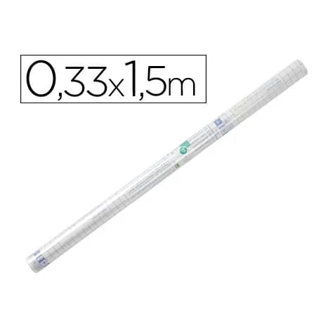 Liderpapel Rollo plastico adhesivo liderpapel 0.33x1.50 50 mc forralibros removible