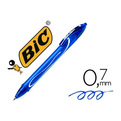 Bic Boligrafo bic gelocity quick dry retractil tinta gel punta de 0,7 mm