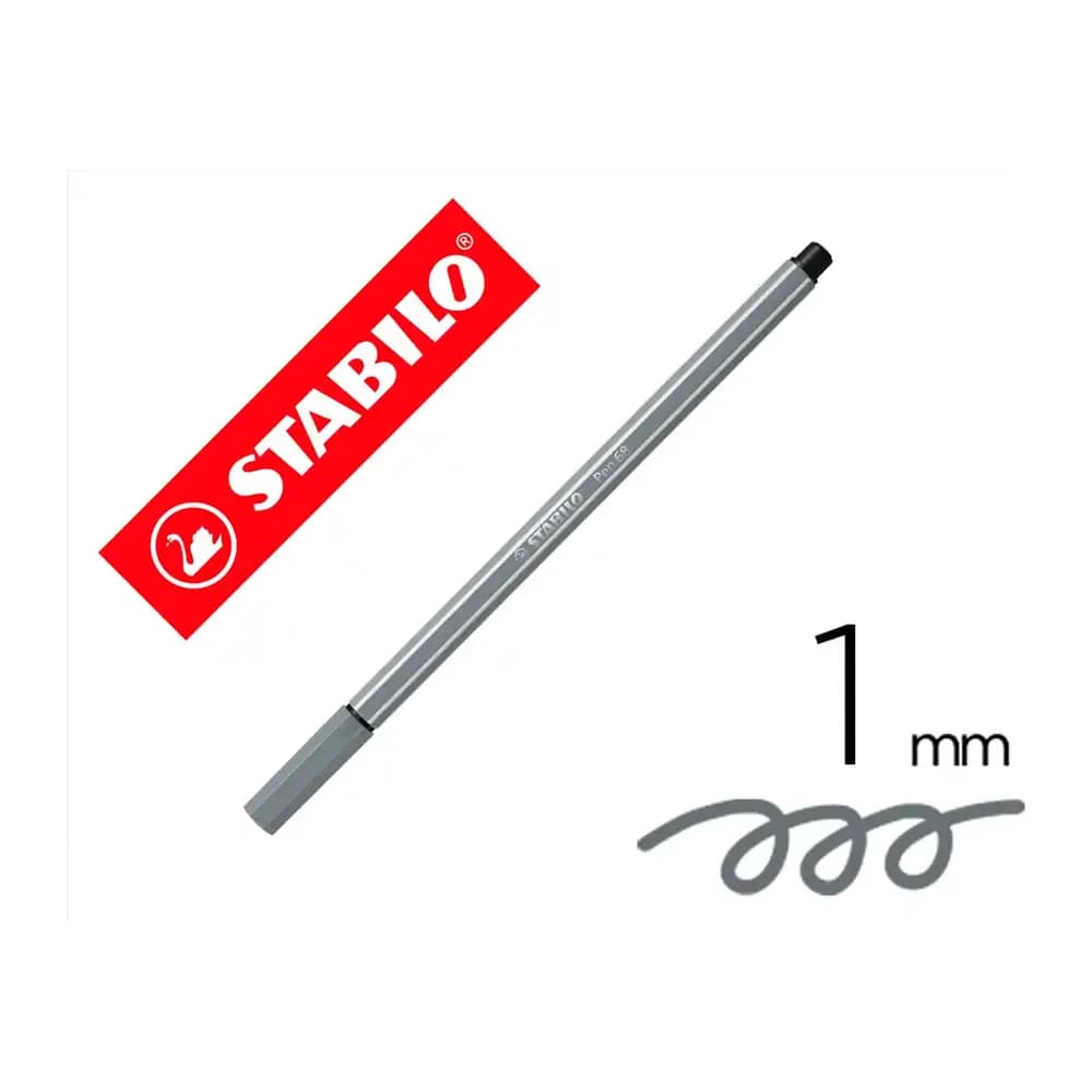 Stabilo Rotulador stabilo acuarelable pen 68 gris azulado claro punta gruesa 1mm