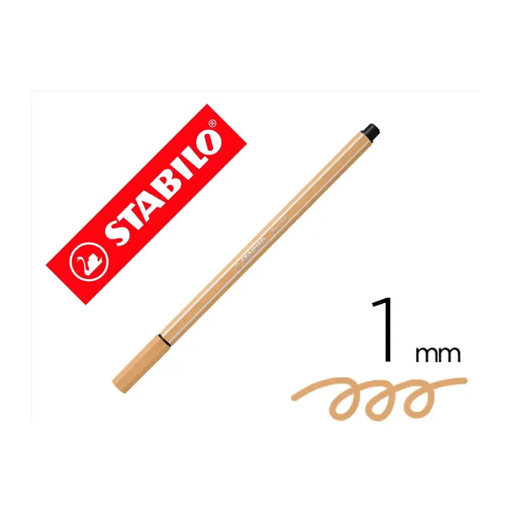 Stabilo Rotulador stabilo acuarelable pen 68 ocre punta gruesa 1mm