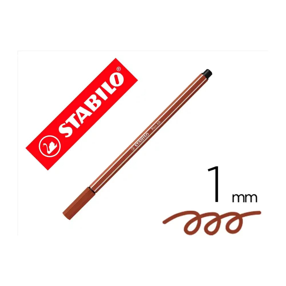 Stabilo Rotulador stabilo acuarelable pen 68 sanguina punta gruesa 1mm