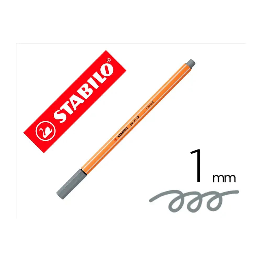 Stabilo Rotulador stabilo punta de fib ra point 88 gris azulado claro punta fina 0,4mm